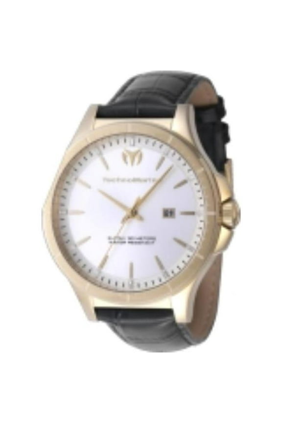 TM-822013 Men's MoonSun Black Leather Strap Watch