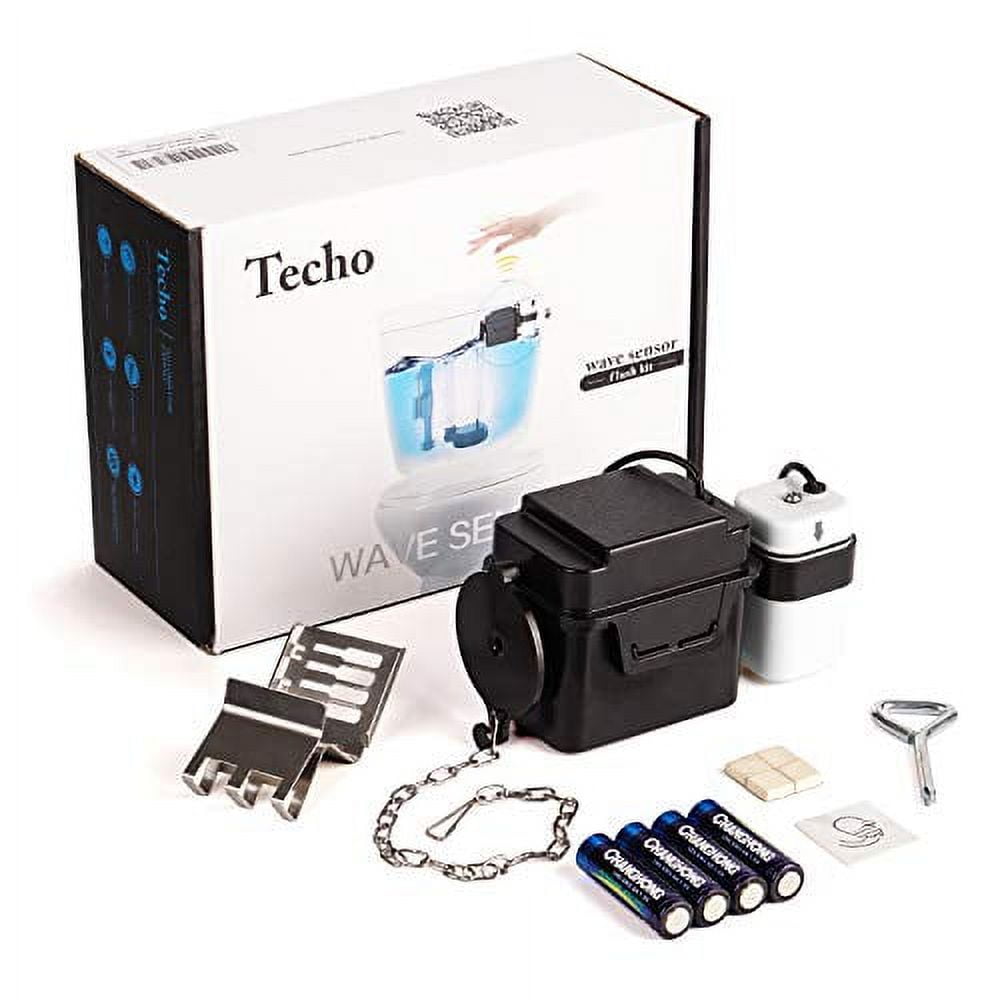 Techo Black Automatic Motion Sensor Touchless Toilet Flush Kit
