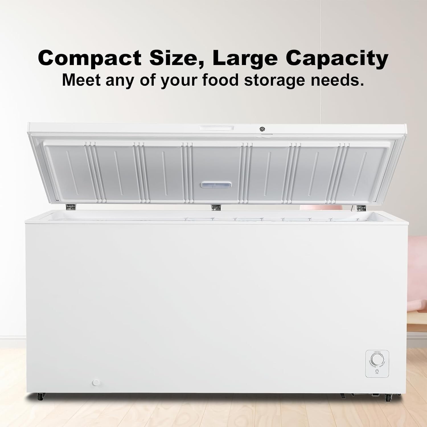 Smad 18 Cu.Ft Chest Freezer Deep Freezer Adjustable Thermostat Control Wire Basket
