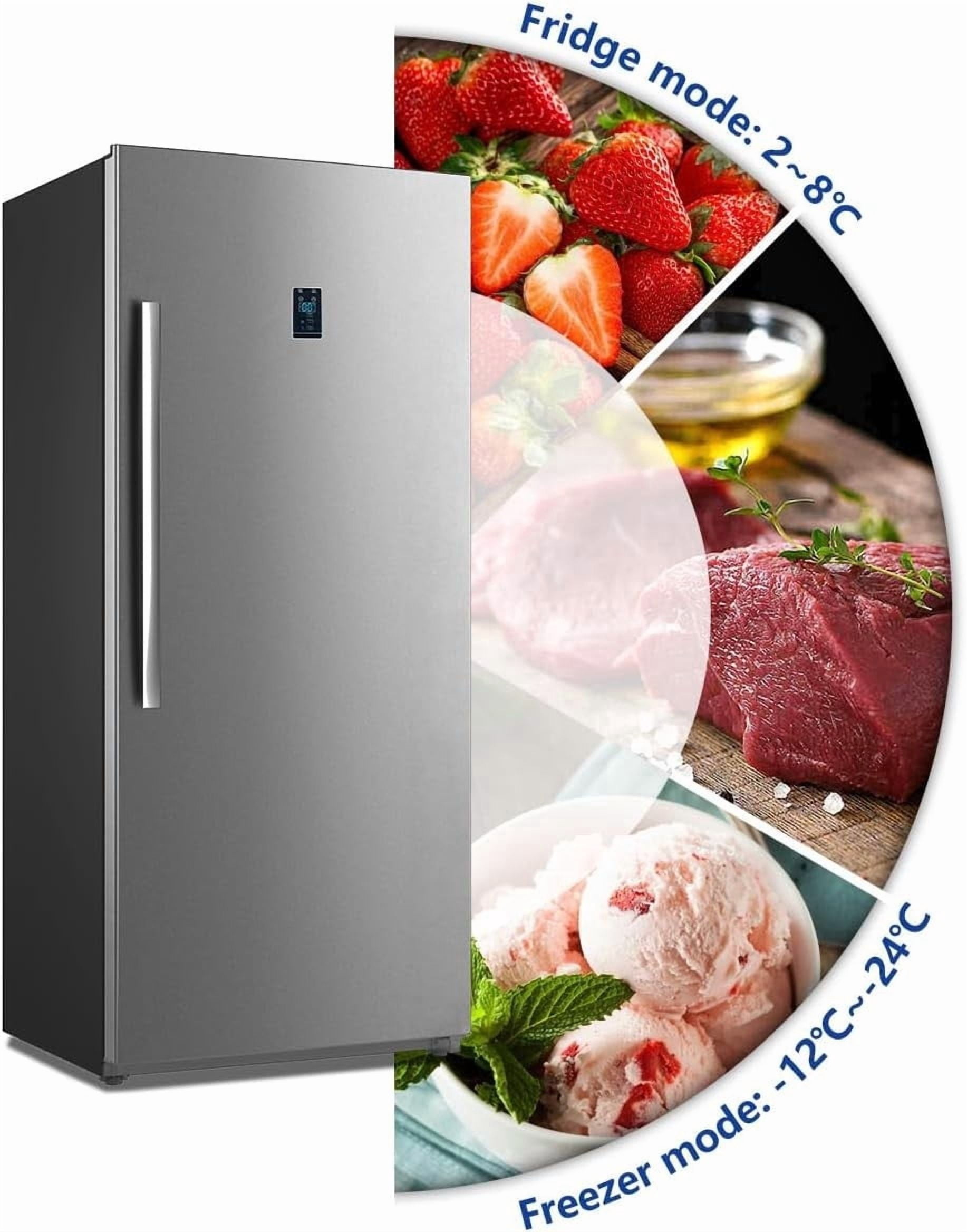 Techomey 21 Cu Ft Single Door Upright Freezer/Refrigerator LED Display Frost Free