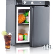 Techomey 3 Way Propane Rv Refrigerator 1.4 Cu.ft Compact Camper 12V/110V/Gas LPG Fridge Garage