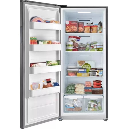 Smad 33 Inch Upright 21 Cu ft Freezer in Stainless Steel Left Door Fridge Home Garage 115V