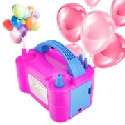 Techshare 600W Dual Nozzle Electric Balloon Pump with 2 Inflator Tips, Red, 8" x 5" x 6"
