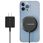 Techsmarter 15W Magnetic Qi Wireless Charger, Fast Charging. Compatible with MagSafe, iPhone 12, 12 Pro, 12 Pro Max, 12 Mini, Airpods, MagSafe Cases