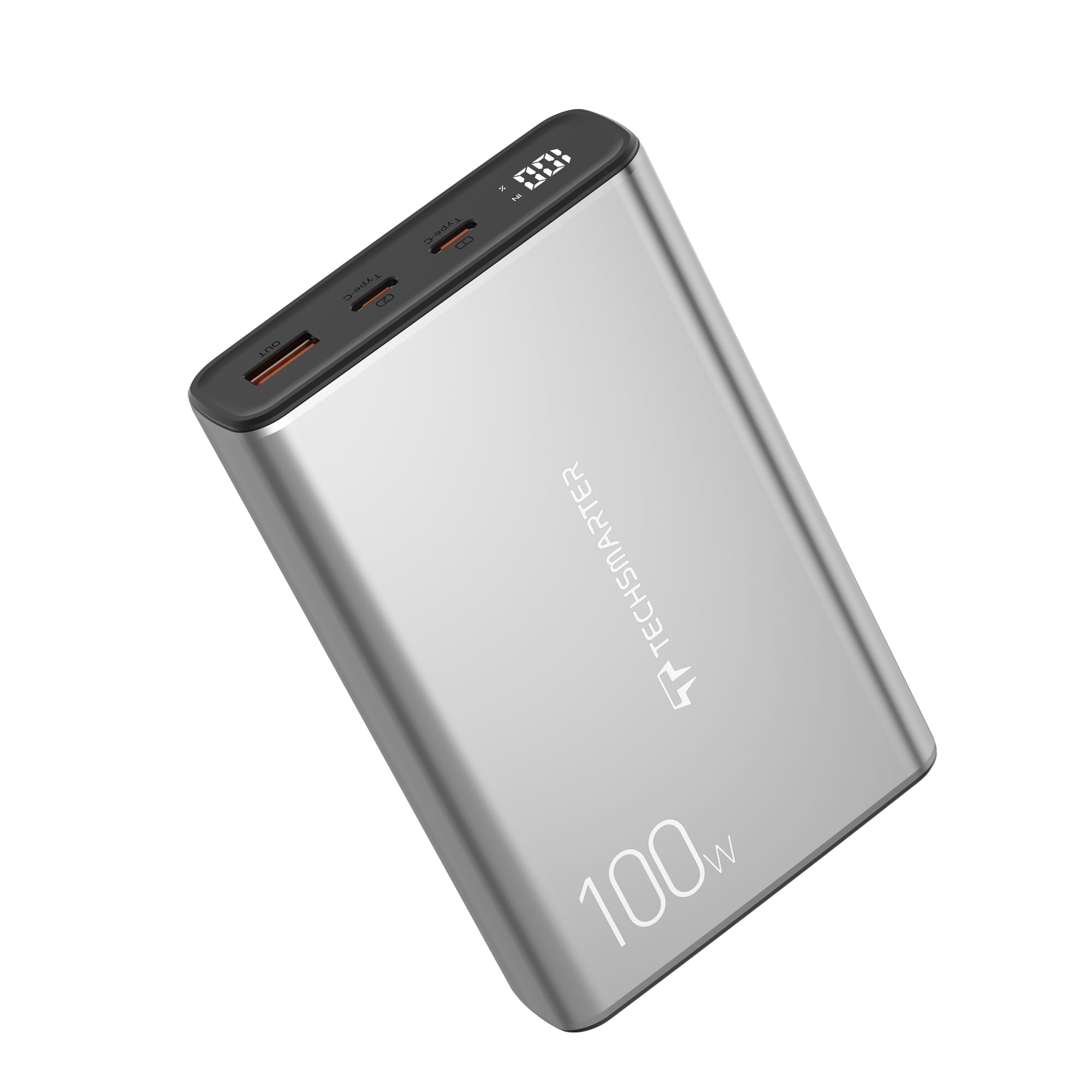 Techsmarter 20000mah 100W (Max 130W) Dual USB-C PD PPS Power Bank with Samsung Super Fast Charging. Portable Charger Compatible with iPhone, Galaxy, iPad, MacBook, Chromebook, XPS, ThinkPad, Surface