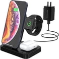 thumbnail image 1 of Techsmarter  Fast Qi Wireless Charger & Dock, 3-in-1 Charging Station, 1 of 1