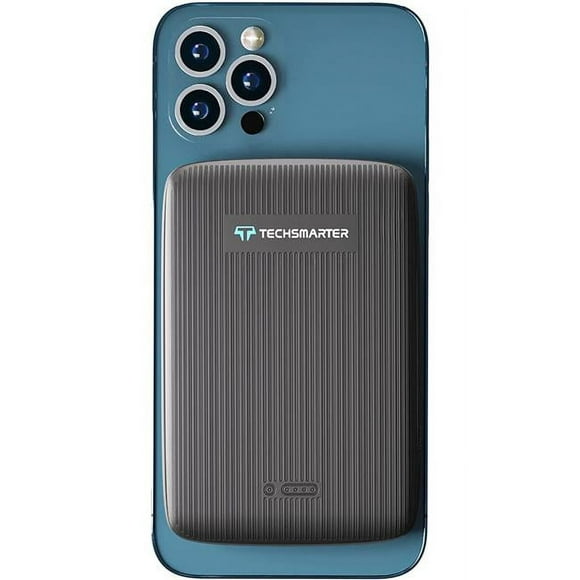 Techsmarter Magnetic 10000mAh Wireless Power Bank, 18W USB-C PD Portable Charger. Compatible with iPhone 14, 13, 12 Only