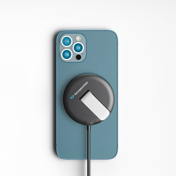 Techsmarter Magnetic Wireless Charging Pad with Kickstand. Compatible with iPhone 14, 13, 12