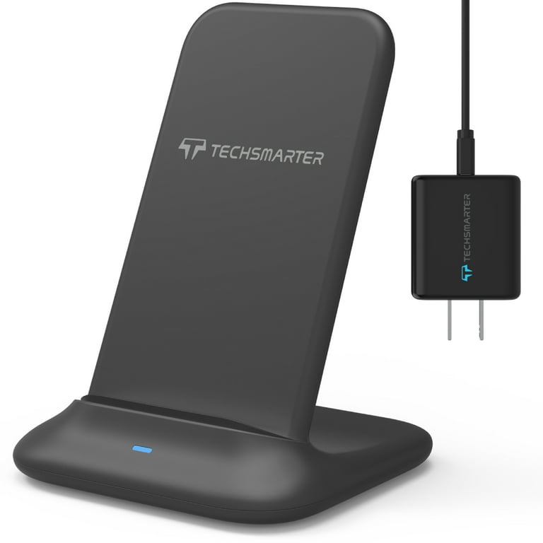 Techsmarter Wireless Charger Pad and Stand. Compatible with Apple 