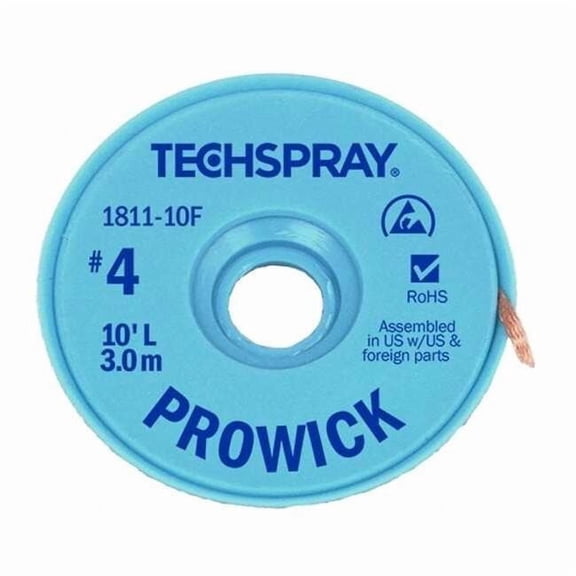 Techspray Pro Wick Blue No 4 Braid - AS 1811-5F