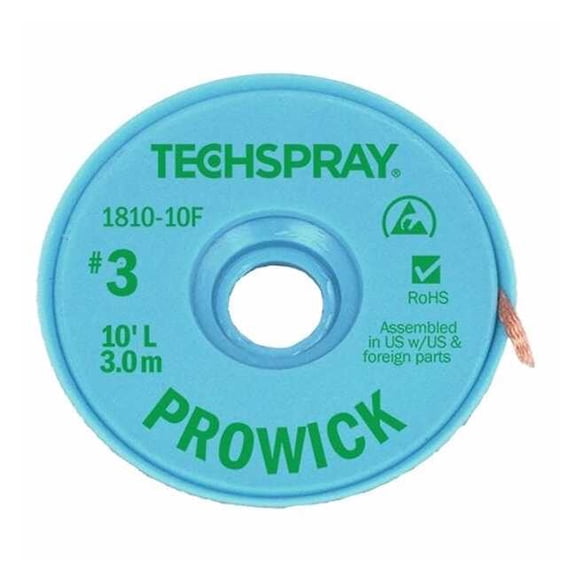 Techspray Pro Wick Green No 3 Braid - AS 1810-10F