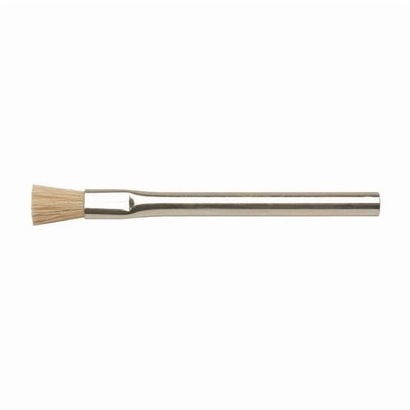 3/8 in W Utility Brush, Medium, 4 1/2 in L Handle, 7/16 in L Brush, Brown, Steel 2033-1