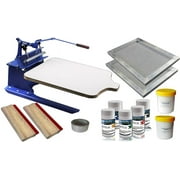 Techtongda 1 Color Screen Printing Kit Simple Printer Materials Hand Tool Press Equipment #006953