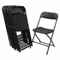 thumbnail image 1 of Techtongda 10 Pack Black Plastic Commercial Folding Stackable Chairs Plastic Folding Chair, 1 of 19