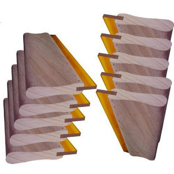 Techtongda 10 pcs Silk Screen Printing Squeegee 18" (46cm) Scratch Board Wooden Ink Scraper #007310