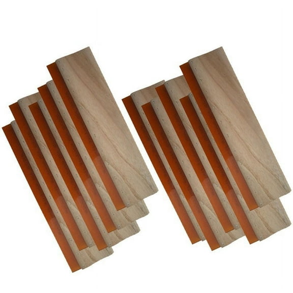 Techtongda 10pcs of 13" Oiliness 75Durometer Screen Printing Squeegee Wood Handle Blade Ink Scraper Rubber Tools #007307