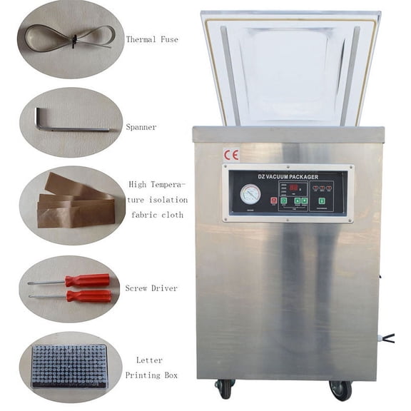 Techtongda 110V Single Chamber Vacuum Sealing Machine Vacuum Sealer with Double 500mm Sealing Bars DZ-500(Item #160809)