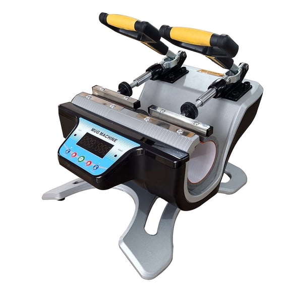 Techtongda 11oz Double Station Mug Heat Press Machine DIY Sublimation Printing Craft Business Two Mugs/Time