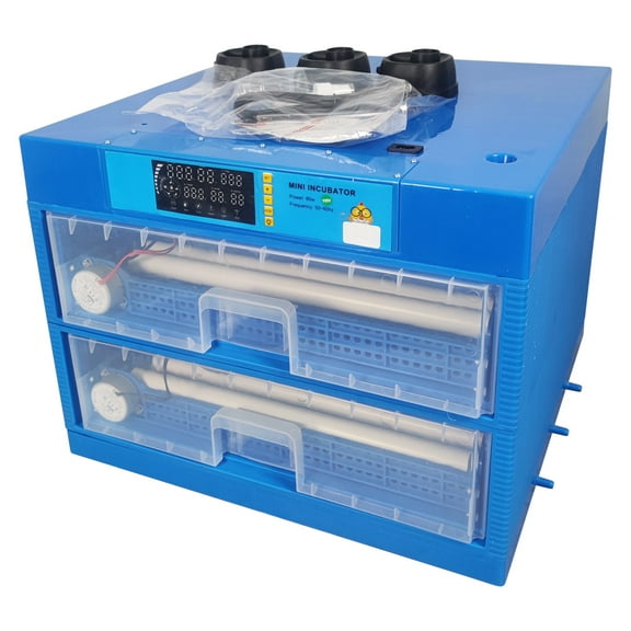 Techtongda 128 Eggs Drawer Incubator Automatic Egg Incubator Temperature and Humidity Dual Display