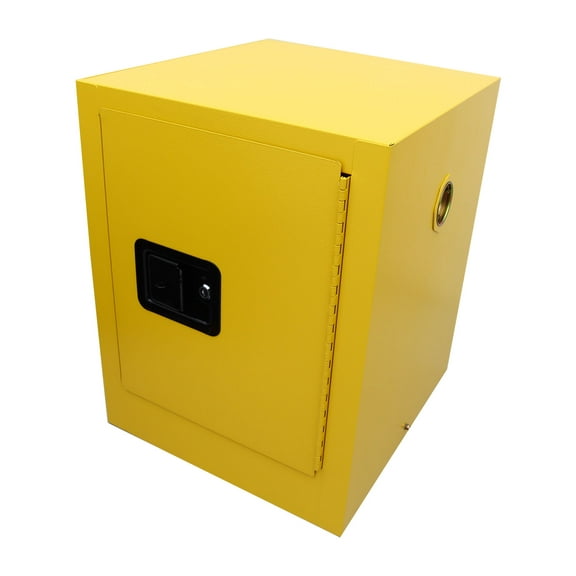 Techtongda 16 Gallon Safety Cabinet Storage Cabinet for Flammable Liquids Hazardous Storage Leak-proof Yellow