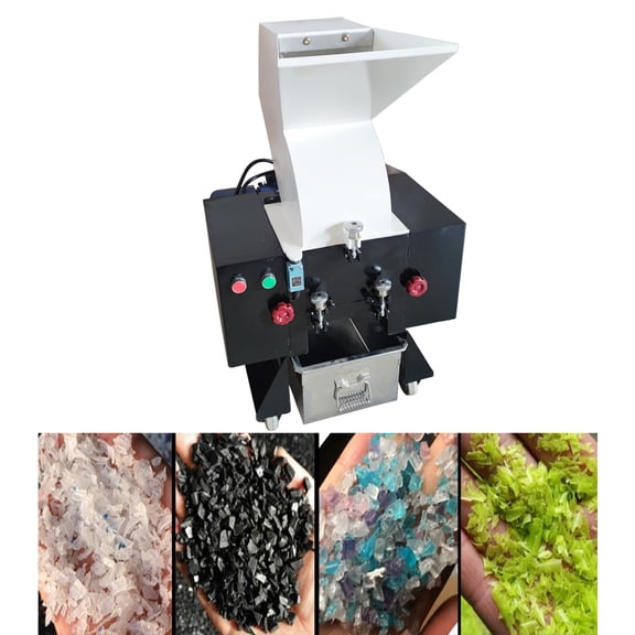 Techtongda 180 Type Heavy Duty Plastic Shredder Plastic Bottle Crusher Granulator Grinder 220V White