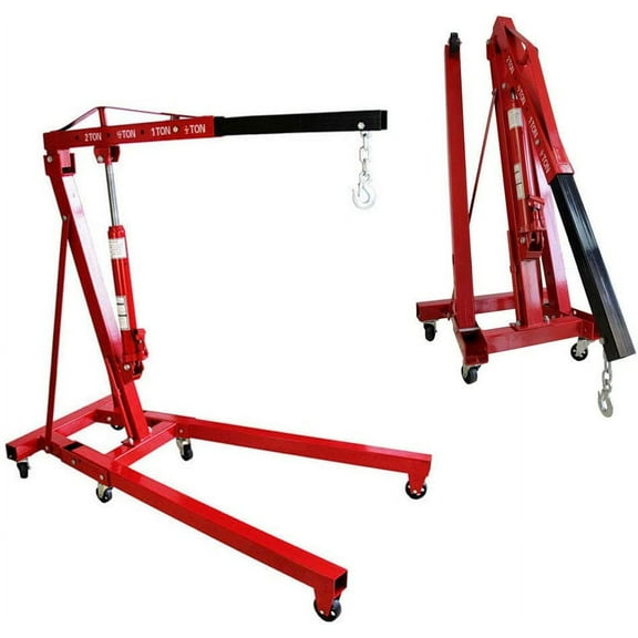 Techtongda 2 Ton Shop Crane Foldable Engine Motor Cherry Picker Hoist Lift