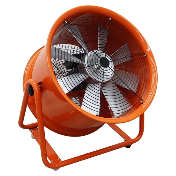 Techtongda 24" Axial Fan Cylinder Pipe Spray Booth Paint Fumes Blower Movable Axial Flow Fan 220V
