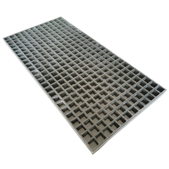 Techtongda 3.3ft*1.6ft Ground Grille Ground Grid Fiberglass FRP Grating Tree Grate Gray 1.5" Thickness 1pc