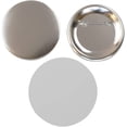 thumbnail image 1 of Techtongda 3" 75mm Pin Back Button Parts Round Button Parts Metal Badges 100 Sets/Pack DIY, 1 of 8