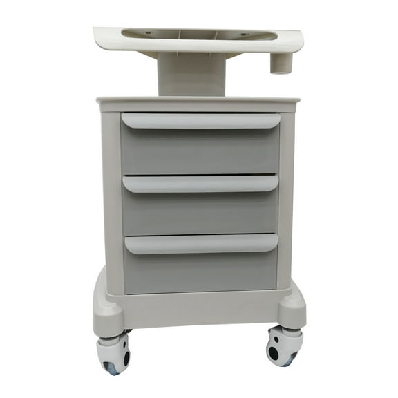 Techtongda 3 Layers Mobile Trolley Cart Beauty Instrument Cart for Ultrasound Imaging Scanner ABS with 3 Dividers