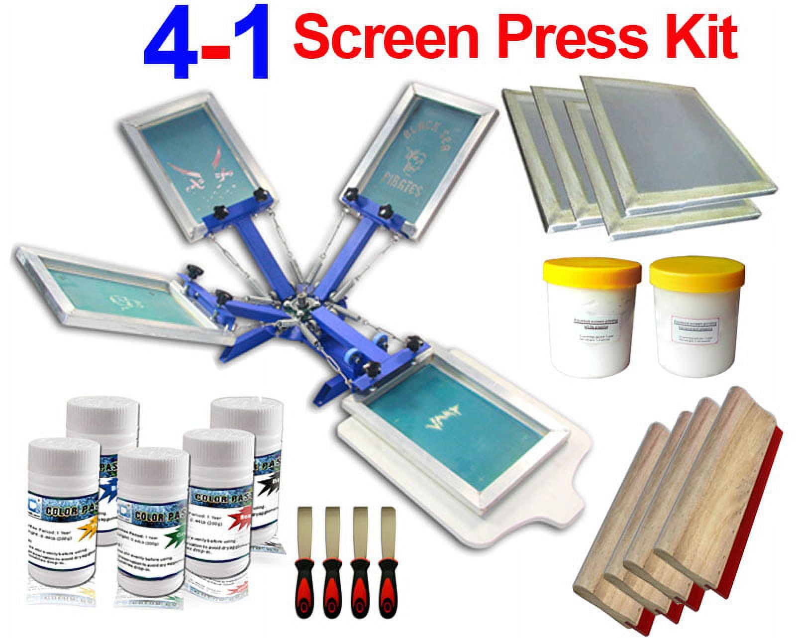 Intbuying 1 Color Screen Printing Press Kit Machine 1 Station Silk  Screening Pressing T-Shirt DIY Equipment 