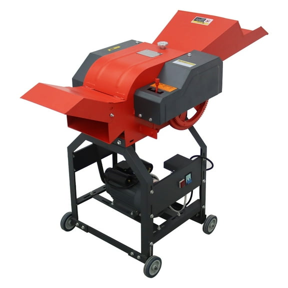 Techtongda 4-blade Hay Cutter Pulverizer Straw Shredder Grass Grinder Chaffcutter 220V