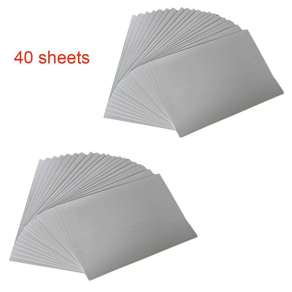 Techtongda 40 Sheets A4 Inkjet T-shirt Dark Transfer Paper for DIY T-shirt Heat Press Printing