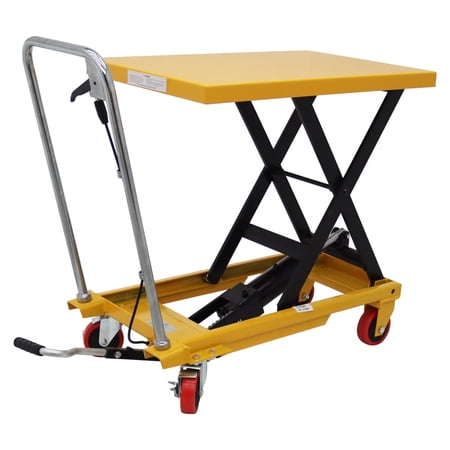 Techtongda 440LBS Hydraulic Scissor Lift Table Cart Manual Lifting Platform