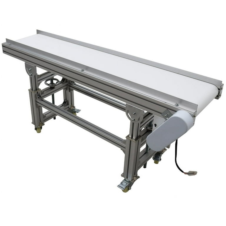 Techtongda 59 11.8 PU Food Grade Belt Conveyor PU Belt Conveyor Systems with Double Baffle Height Adjustable