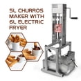 thumbnail image 1 of Techtongda 5L Vertical Manual Churrera Churros Spainish Donuts Machine with Deep 6L Fryer, 1 of 15