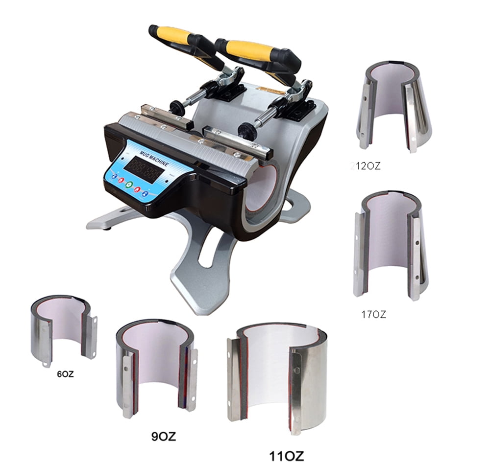 Techtongda 5in1 Mug Heat Press Sublimation Transfer Machine with Double Station