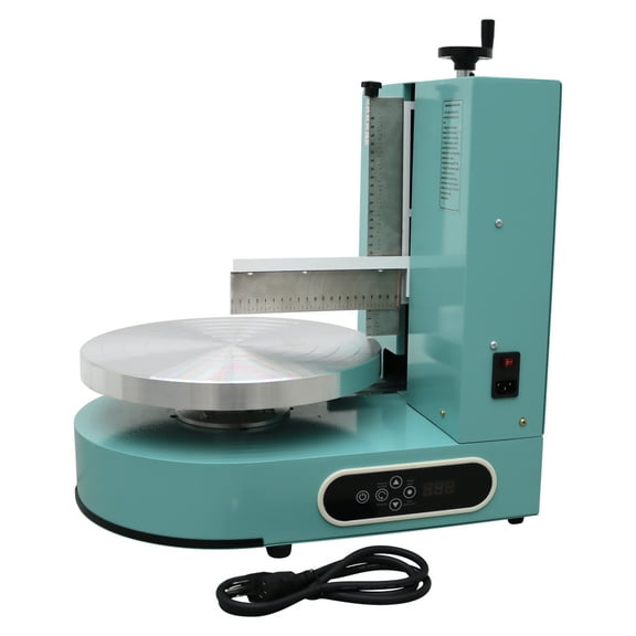 Techtongda 6-14 inch Cake Decorating Machine Cake Cream Spreading Coating Smearing Machine Baking Tools Green