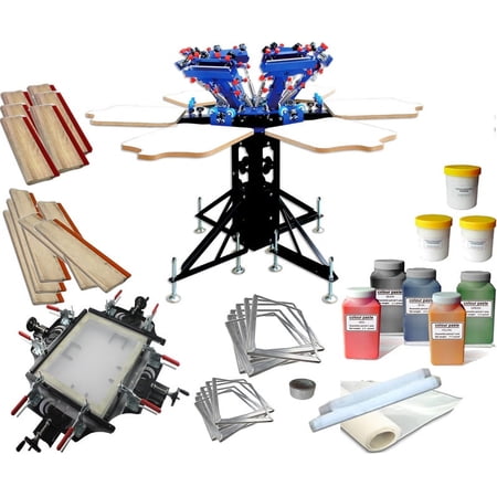 Techtongda 6 Color Screen Frame Manual Screen Stretcher Silk Screen Printing Kit Press #006974