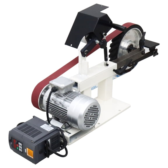 Techtongda 72-82" Frequency Conversion Industrial Belt Sander Sand Belt Machine with Three Grinding Wheels