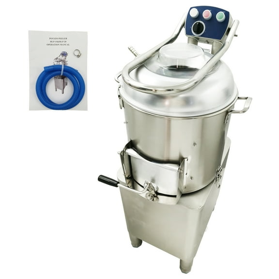 Techtongda 7GAL Commercial Electric Automatic Potato Peeler Stainless Steel Peeler Washer 420LB/H