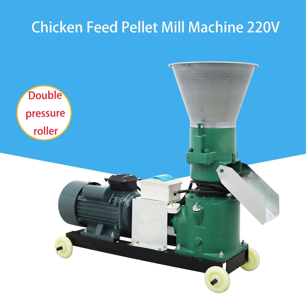 TECHTONGDA Farm Animal Feed Pellet Mill Machine 3MM Chicken Feed Granulator  4500W 220V 