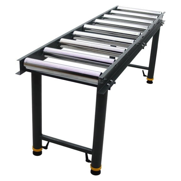 Techtongda 9 Rolls Adjustable Conveyor Roller Table Unpowered Roller Conveyor Frame