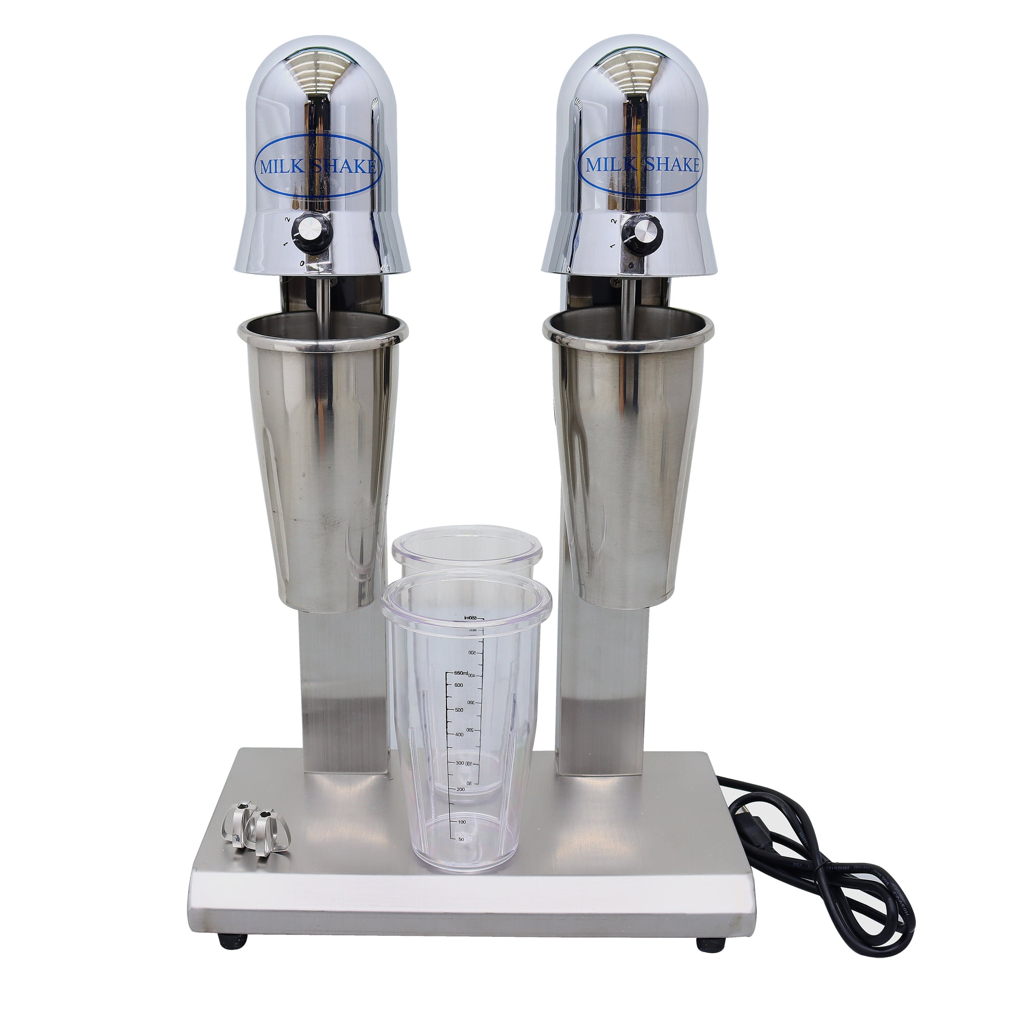 Techtongda Milk Tea Shaker Electric Shaking Machine Mixer with Double-Cup  Auto for Milkshake Coffee Bar Stainless Steel 