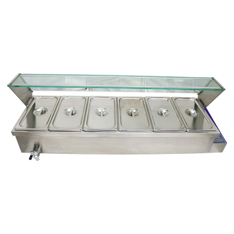 Techtongda Commercial Food Warmer Stainless Steel Bain Marie