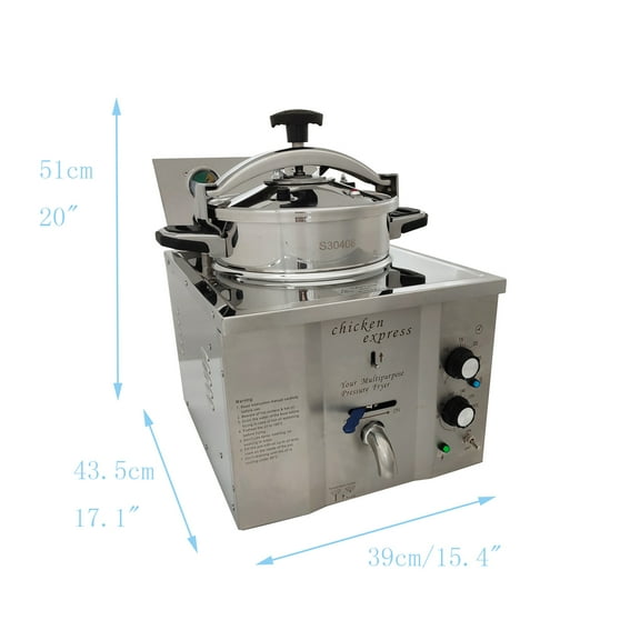 Techtongda 2400W Electric Deep Fryer, Stainless Steel