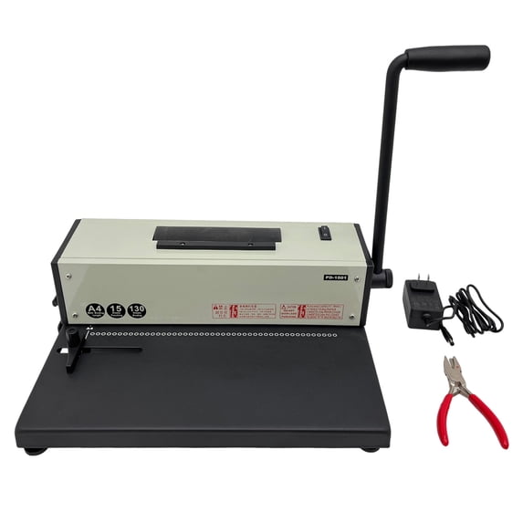 Techtongda Electric Spiral Coil Paper Punching Machine Metal Based Spiral Coil Binding Machine Binder