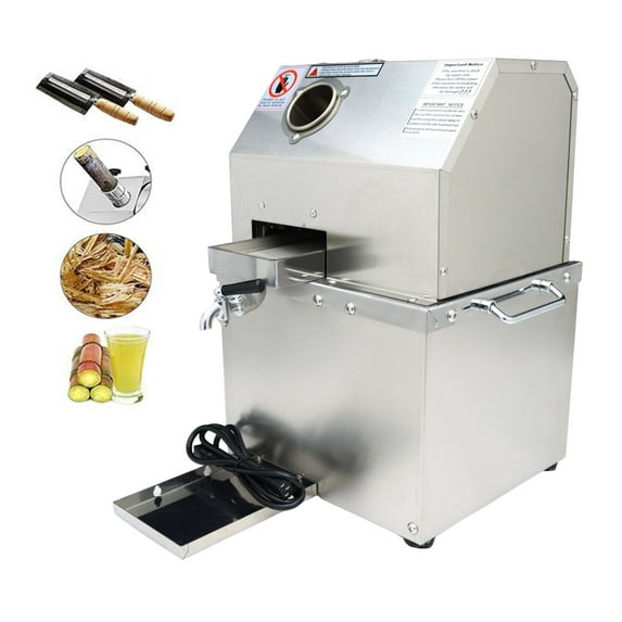 Techtongda Electric Sugarcane Juice Extractor Sugar Cane Juicer Press Machine Sweet Sorghum Press Juicer with 2pcs Knives