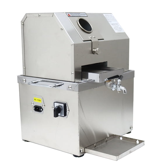 Techtongda Electric Sugarcane Juice Extractor Sugar Cane Press Juicer Machine Cane Crusher Squeezer with 3 Rollers