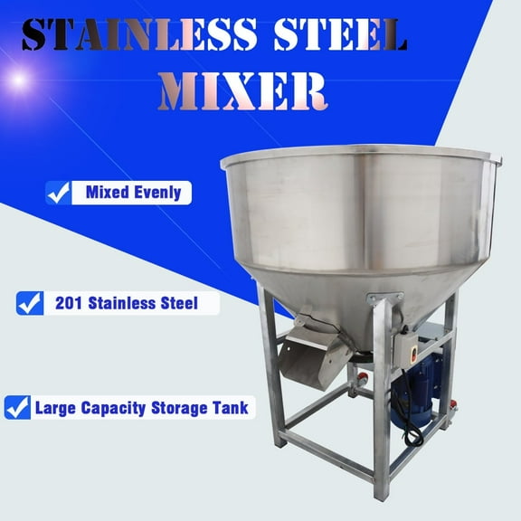 Techtongda Feed Mixer Granular Plastic Mixer Powder Mixer Blender Mixing Machine 440Lbs